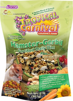 Brown’s Tropical Carnival Natural Hamster & Gerbil Fortified Daily Diet Food