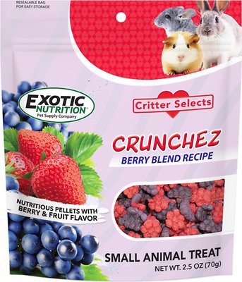 Exotic Nutrition Critter Selects Crunchez Berry Blend Recipe Small Animal Treats