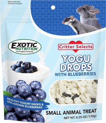 Exotic Nutrition Critter Selects Yogu Drops with Blueberries Small Animal Treats