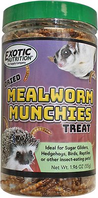 Exotic Nutrition Mealworm Munchies Hedgehog & Sugar Glider Treats